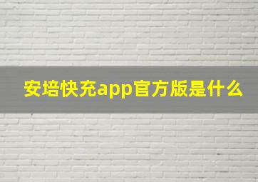 安培快充app官方版是什么