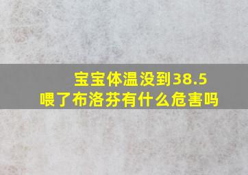 宝宝体温没到38.5喂了布洛芬有什么危害吗