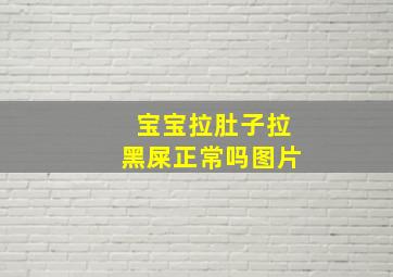 宝宝拉肚子拉黑屎正常吗图片