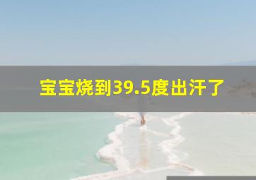 宝宝烧到39.5度出汗了