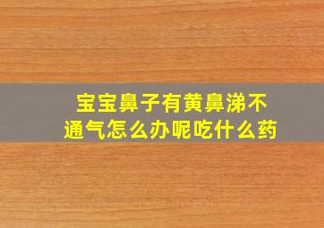 宝宝鼻子有黄鼻涕不通气怎么办呢吃什么药