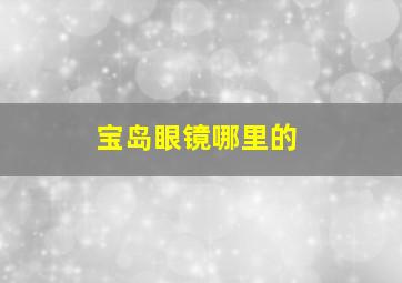 宝岛眼镜哪里的