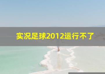 实况足球2012运行不了