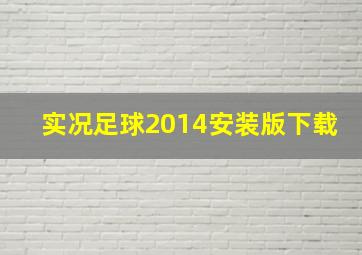 实况足球2014安装版下载