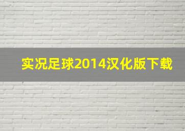 实况足球2014汉化版下载