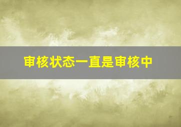 审核状态一直是审核中