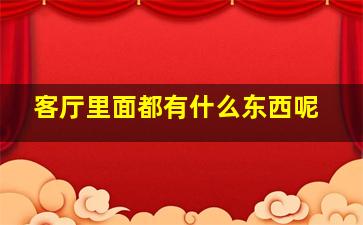 客厅里面都有什么东西呢