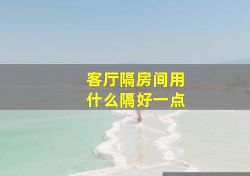 客厅隔房间用什么隔好一点