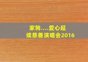 家驹....爱心延续慈善演唱会2016