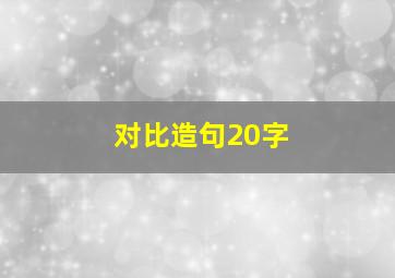 对比造句20字