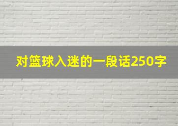 对篮球入迷的一段话250字