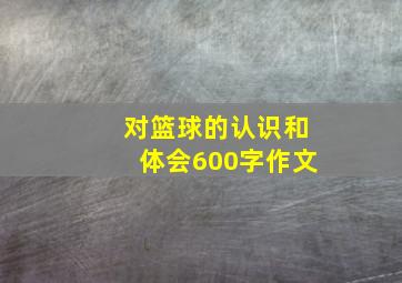 对篮球的认识和体会600字作文