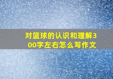 对篮球的认识和理解300字左右怎么写作文