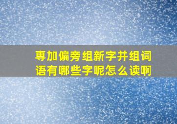 専加偏旁组新字并组词语有哪些字呢怎么读啊