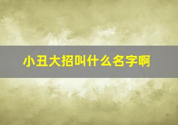 小丑大招叫什么名字啊