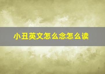 小丑英文怎么念怎么读