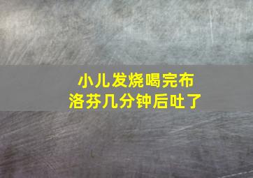 小儿发烧喝完布洛芬几分钟后吐了