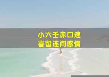 小六壬赤口速喜留连问感情