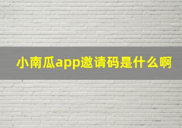 小南瓜app邀请码是什么啊