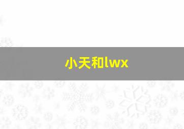 小天和lwx