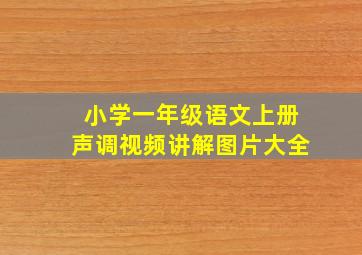 小学一年级语文上册声调视频讲解图片大全