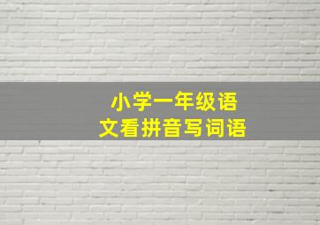 小学一年级语文看拼音写词语