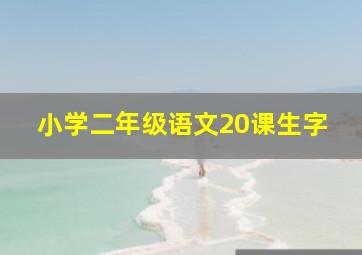 小学二年级语文20课生字