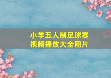 小学五人制足球赛视频播放大全图片