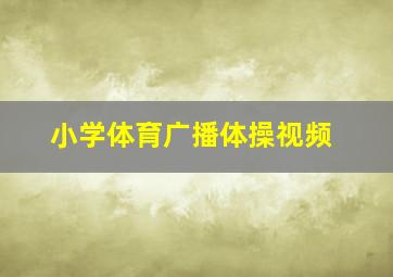 小学体育广播体操视频