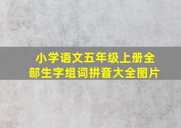 小学语文五年级上册全部生字组词拼音大全图片