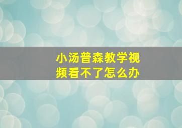 小汤普森教学视频看不了怎么办