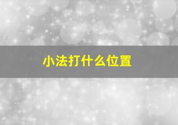 小法打什么位置