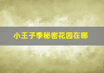 小王子季秘密花园在哪