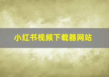 小红书视频下载器网站