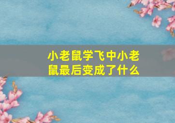 小老鼠学飞中小老鼠最后变成了什么