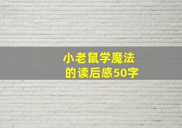 小老鼠学魔法的读后感50字