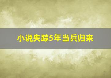 小说失踪5年当兵归来