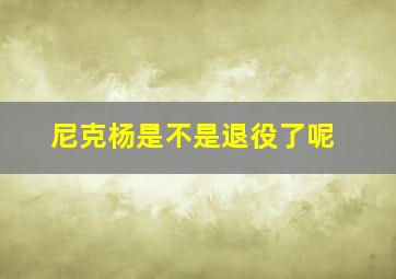 尼克杨是不是退役了呢