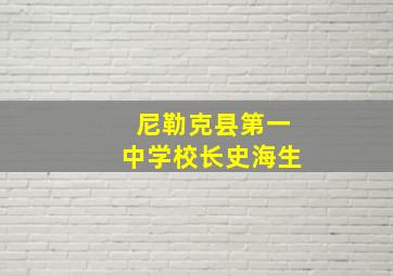 尼勒克县第一中学校长史海生