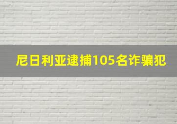 尼日利亚逮捕105名诈骗犯