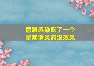 尿路感染吃了一个星期消炎药没效果