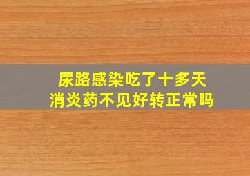 尿路感染吃了十多天消炎药不见好转正常吗