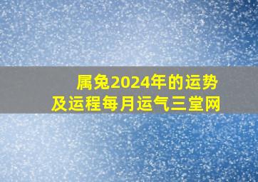 属兔2024年的运势及运程每月运气三堂网