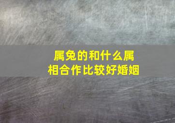 属兔的和什么属相合作比较好婚姻