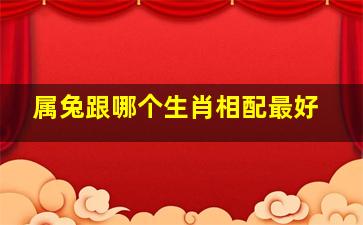 属兔跟哪个生肖相配最好