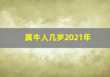 属牛人几岁2021年