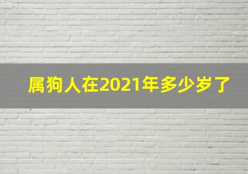 属狗人在2021年多少岁了