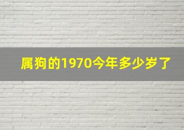 属狗的1970今年多少岁了