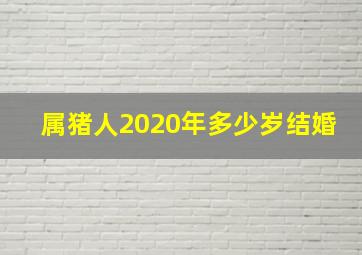 属猪人2020年多少岁结婚