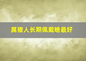 属猪人长期佩戴啥最好